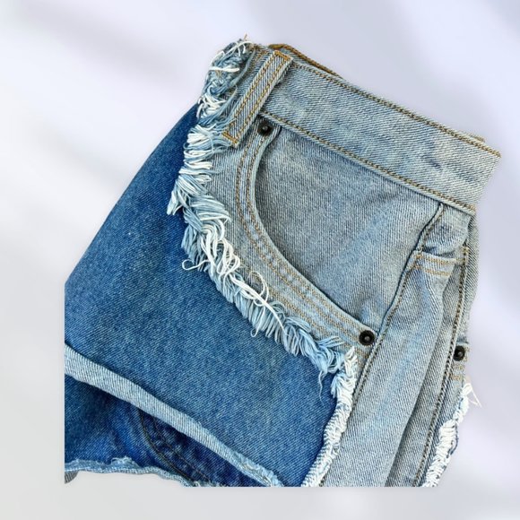 Carmar Light Blue Distressed Jean Shorts - Picture 6 of 9